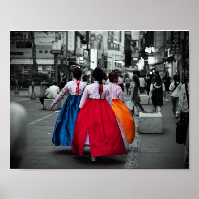 Tradional koreansk flickfotografi poster (Framsidan)