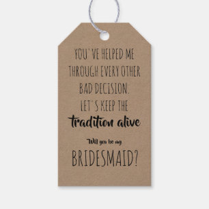 Tradition Alive - Frieri av underbart Bridesmaid Presentetikett