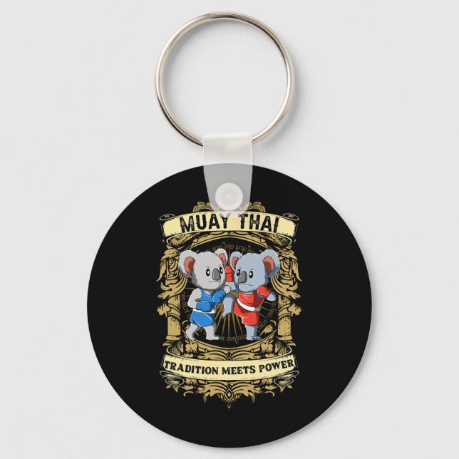 Tradition möter kraft - kickboxning och Muay Thai  Nyckelring (Framsida)