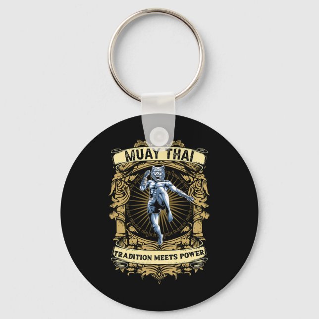 Tradition möter kraft - kickboxning och Muay Thai  Nyckelring (Framsida)