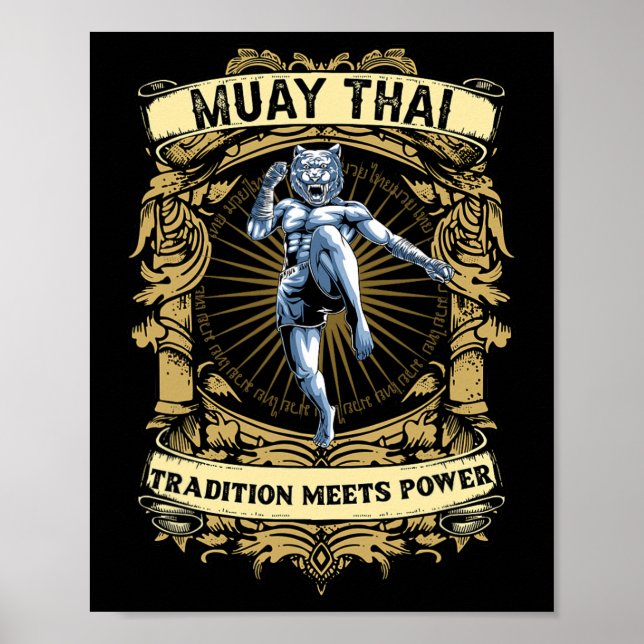 Tradition möter kraft - kickboxning och Muay Thai  Poster (Framsidan)
