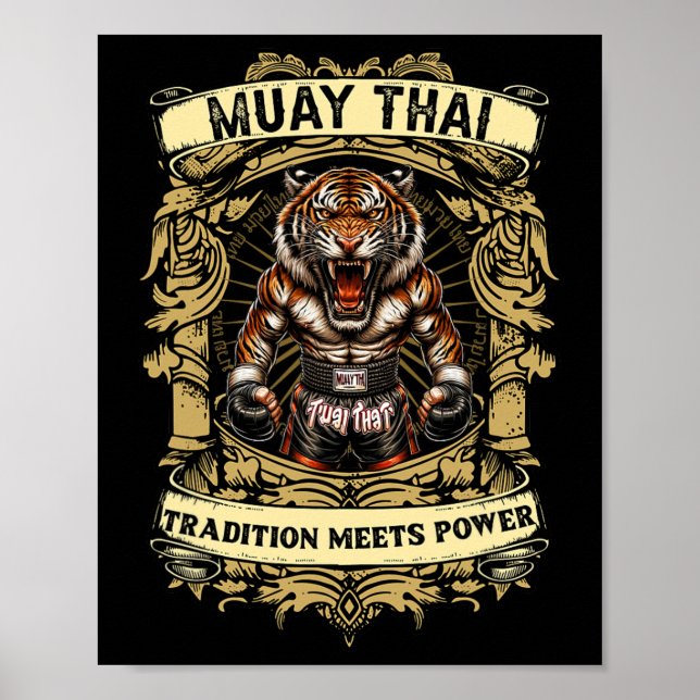 Tradition möter kraft - kickboxning och Muay Thai  Poster (Framsidan)