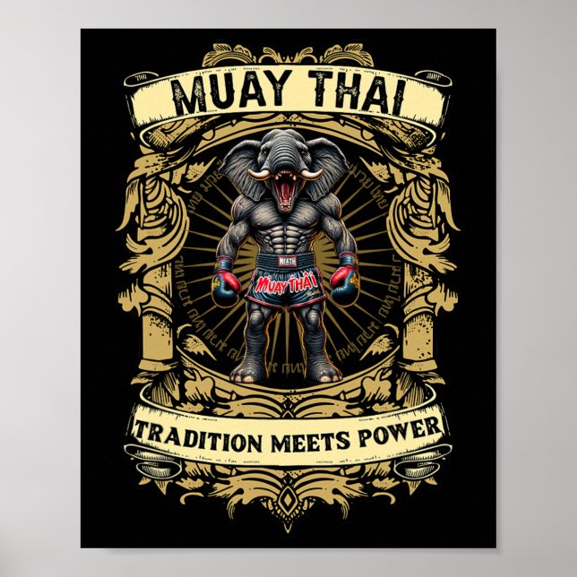 Tradition möter kraft - Kickboxning och Muay Thai  Poster (Framsidan)