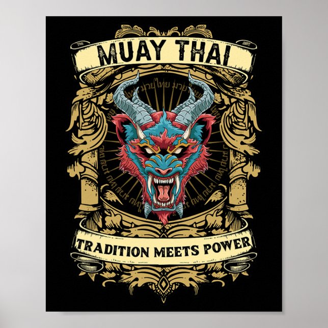 Tradition möter kraft - kickboxning och Muay Thai  Poster (Framsidan)
