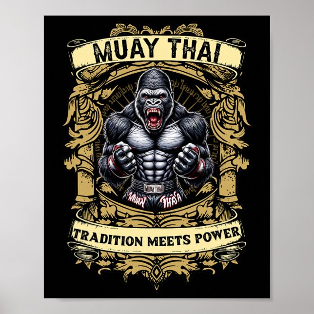 Tradition möter kraft - kickboxning och Muay Thai  Poster (Framsidan)