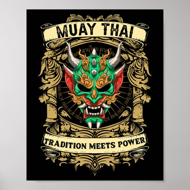 Tradition möter kraft - kickboxning och Muay Thai  Poster (Framsidan)