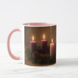 Traditional Advent Wreath Third Sunday Mugg