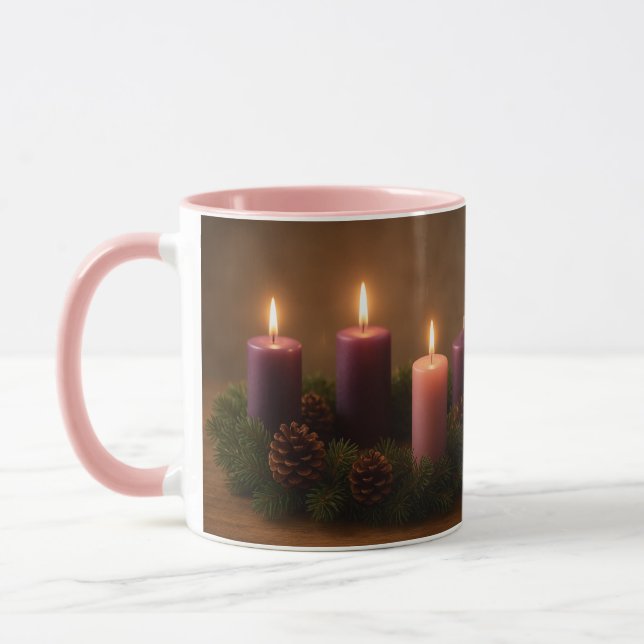 Traditional Advent Wreath Third Sunday Mugg (Vänster)