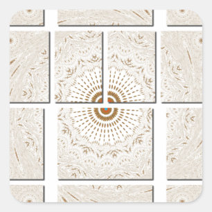 Traditional African Motif Mosaic Art Print. Fyrkantigt Klistermärke