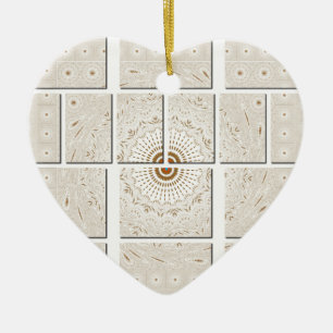 Traditional African Motif Mosaic Art Print. Julgransprydnad Keramik