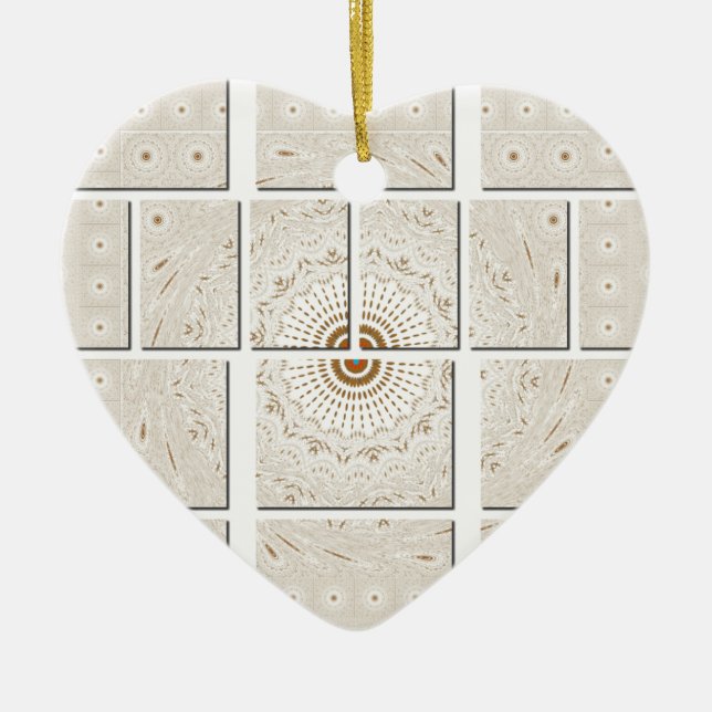 Traditional African Motif Mosaic Art Print. Julgransprydnad Keramik (Framsidan)