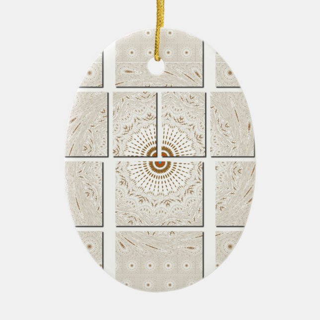 Traditional African Motif Mosaic Art Print. Julgransprydnad Keramik (Framsidan)