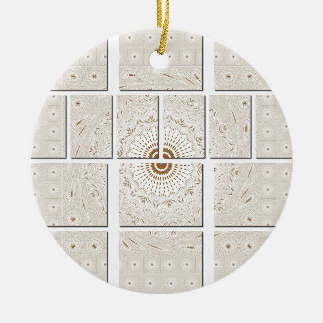 Traditional African Motif Mosaic Art Print. Julgransprydnad Keramik (Framsidan)