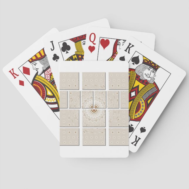 Traditional African Motif Mosaic Art Print. Spel Kort (Baksidan)