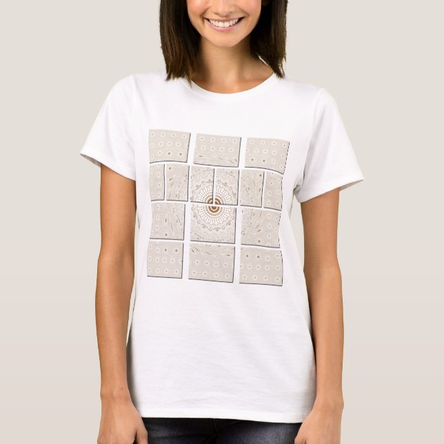 Traditional African Motif Mosaic Art Print. Tee (Framsida)