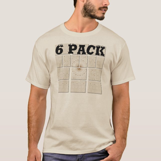 Traditional African Motif Mosaic Art Print. Tee Shirt (Framsida)