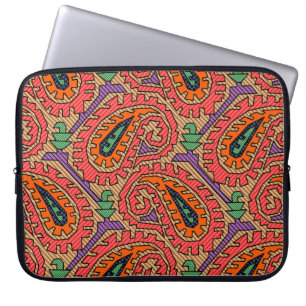 Traditional Allover Geometricalart, bakgrund, de Laptop Fodral