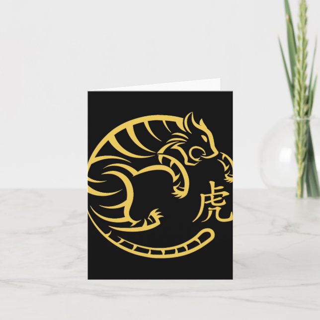 Traditional Art Chinese New Year 2022 Year Of The  Kort (Framsida)