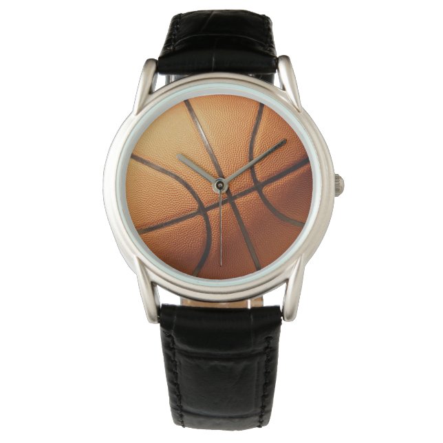 Traditional Big Round Orange Basketball Armbandsur (Framsida)