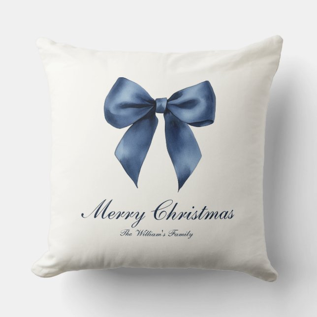 Traditional Blue Knot Christmas Kudde (Framsida)