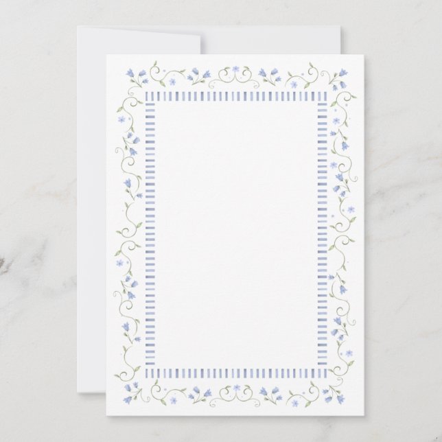 Traditional Blue | Välkomstkort (Framsida)