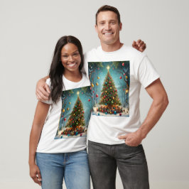 Traditional Bright Lycklig Julgran T Shirt