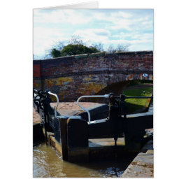 Traditional British Canal Lock Hälsningskort