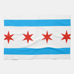 Traditional Chicago flagga Kökshandduk