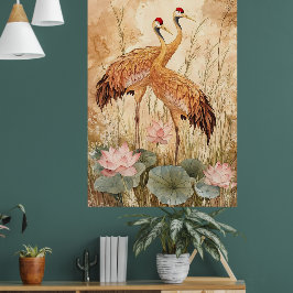 Traditional Chinese "flowers and birds" style pain Poster