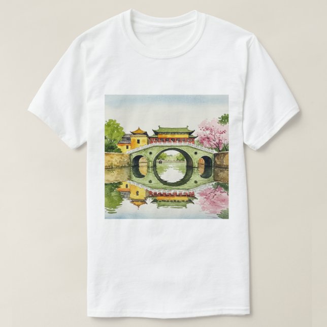 Traditional Chinese landscape T Shirt (Design framsida)