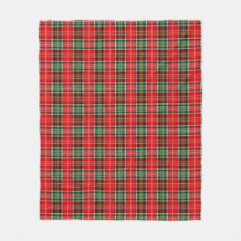 Traditional Christmas Plaid Fleecefilt