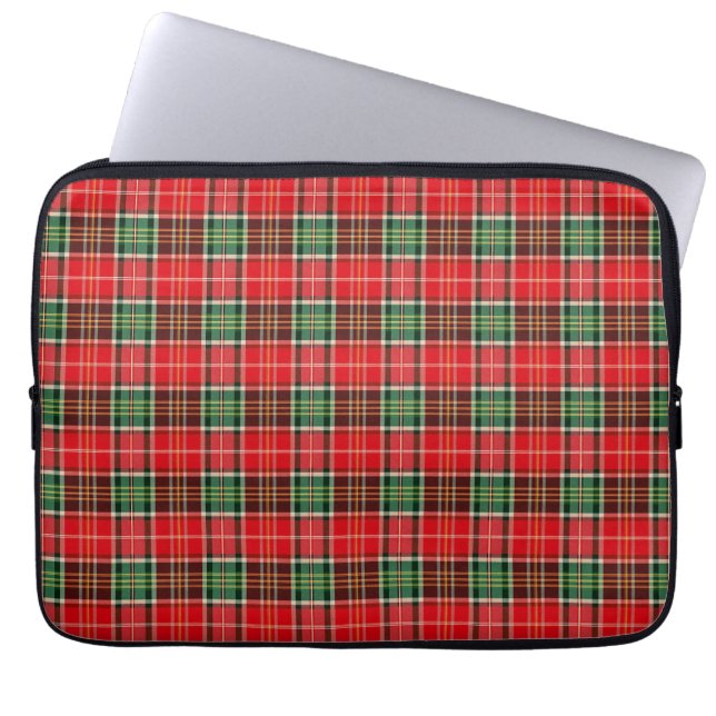 Traditional Christmas Plaid Laptop Fodral (Framsidan)