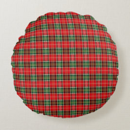Traditional Christmas Plaid Rund Kudde