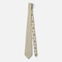 Traditional Classic Guld Fleur de Lis Tie