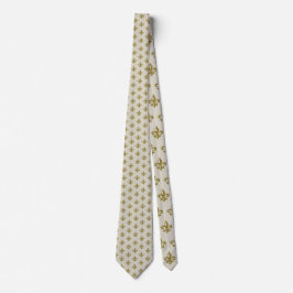 Traditional Classic Guld Fleur de Lis Tie Slips
