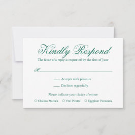 Traditional Emerald Grönt Formal Elegant bröllop OSA Kort