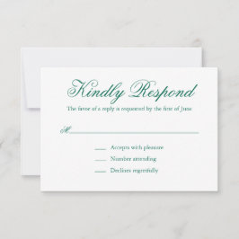 Traditional Emerald Grönt Formal Elegant bröllop OSA Kort