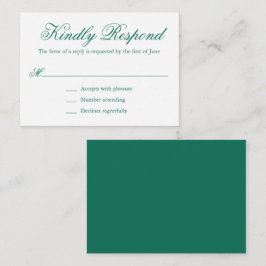 Traditional Emerald Grönt Formal Mini Bröllop OSA Anteckningskort