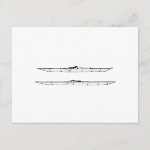 Traditional Eskimo Kayaks Logotyp (utan benämning) Vykort