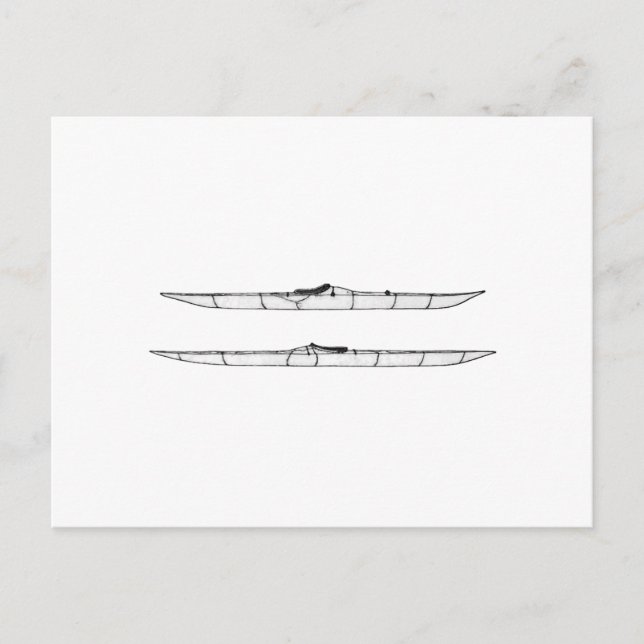 Traditional Eskimo Kayaks Logotyp (utan benämning) Vykort (Framsida)