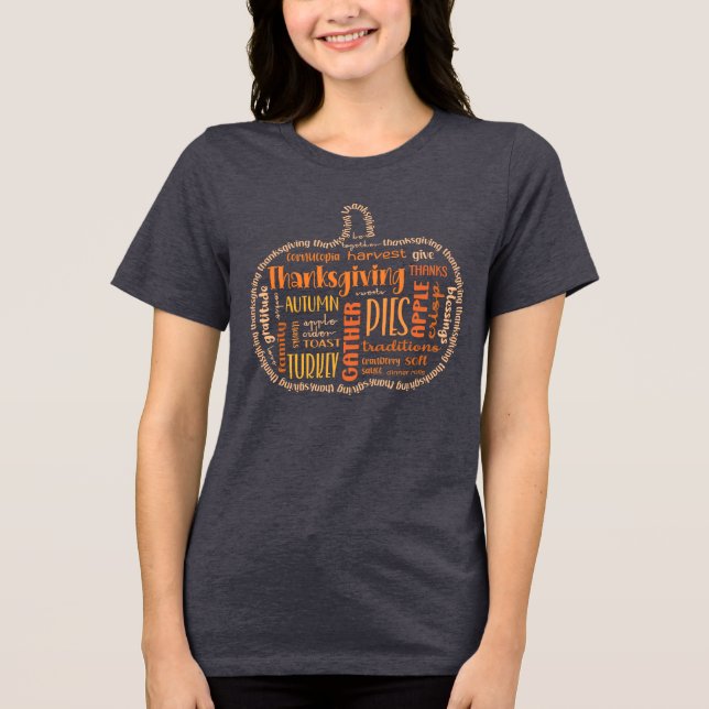 Traditional Family Thanksgiving Women's T-Shirt (Framsida)