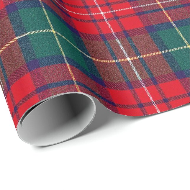 Traditional Festive Tartan Presentpapper (Rullad Hörn)