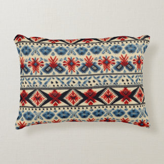 Traditional Folk Embroidery Stripe  Pattern Prydnadskudde