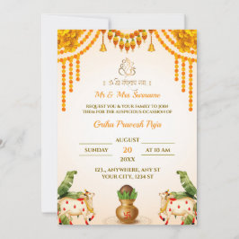 Traditional Griha Pravesh-inbjudan Inbjudningar