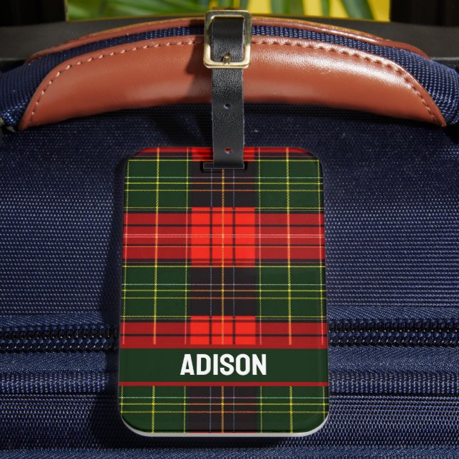 Traditional Holiday Plaid Bagagebricka (Framsida Insitu 2)