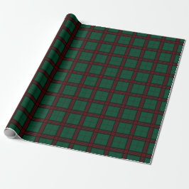 Traditional Hunter Grönt och Red Tartan Presentpapper