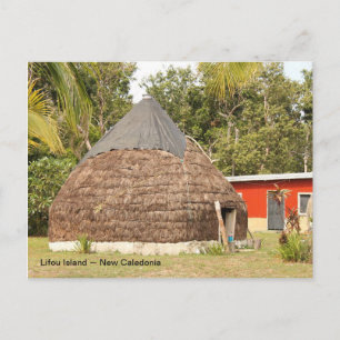 Traditional Hut, Lifou Island, Nya Kaledonien Vykort