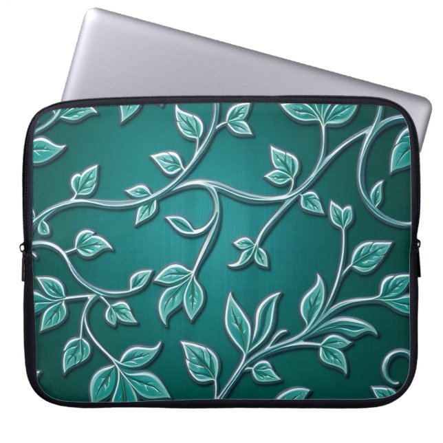 Traditional Islamic Botanical Pattern Laptop Fodral (Framsidan)