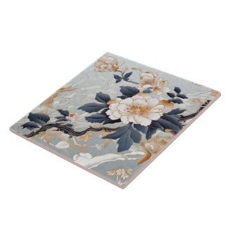 Traditional Japan Kutani Ornamental Art 12 Kakelplatta