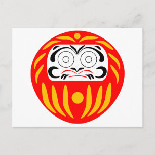 Traditional japanese daruma doll vykort